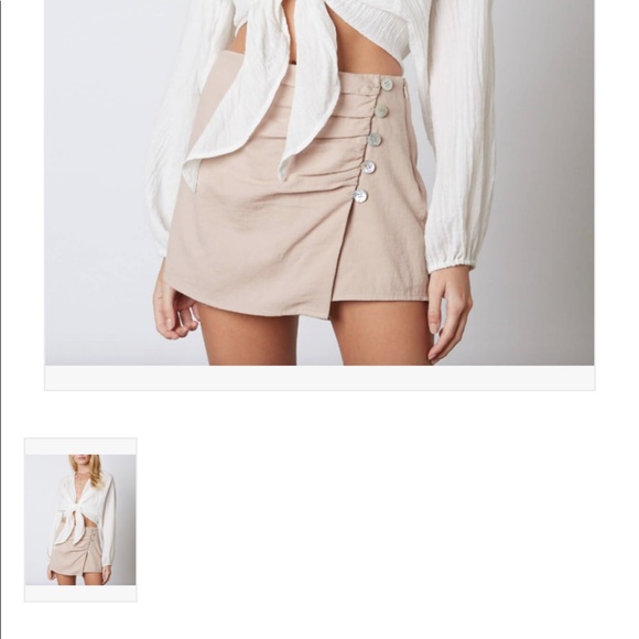 Linen Button Front - Picture 1 of 2